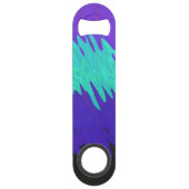 Trippy Squiggly Abstract Alexigender Pride Vlag Speed Flessenopener (Achterkant)