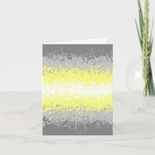 Trippy Squiggly Abstract Demigender Pride Vlag Bedankkaart (Voorkant)