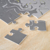 Trippy Squiggly Abstract Demigender Pride Vlag Legpuzzel (Zijkant)