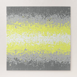 Trippy Squiggly Abstract Demigender Pride Vlag Legpuzzel