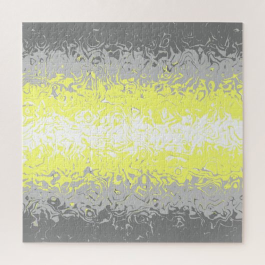 Trippy Squiggly Abstract Demigender Pride Vlag Legpuzzel (Verticaal)