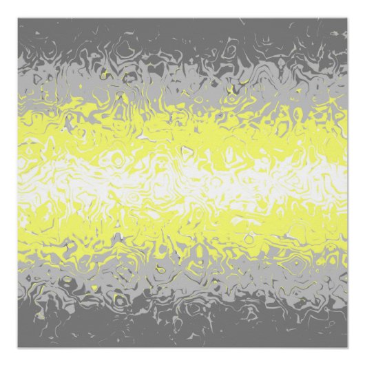 Trippy Squiggly Abstract Demigender Pride Vlag Perfect Poster (Voorkant)