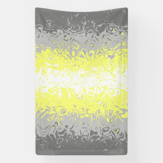 Trippy Squiggly Abstract Demigender Pride Vlag Spandoek (Verticaal)