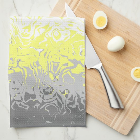 Trippy Squiggly Abstract Demigender Pride Vlag Theedoek (Quarter Fold)