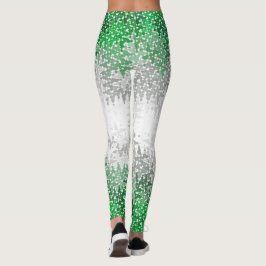 Trippy Squiggly Abstract Grayromantische Pridevlag Leggings
