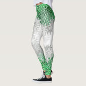 Trippy Squiggly Abstract Grayromantische Pridevlag Leggings (Links)