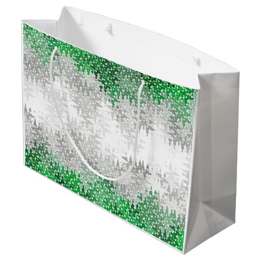Trippy Squiggly Abstract Grijsromantische Pridevla Groot Cadeauzakje (Achterkant Gekanteld)