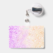 Trippy Squiggly Boho Abstract Trixic Pride Vlag Badge (Achterkant met uittrekbare clip)