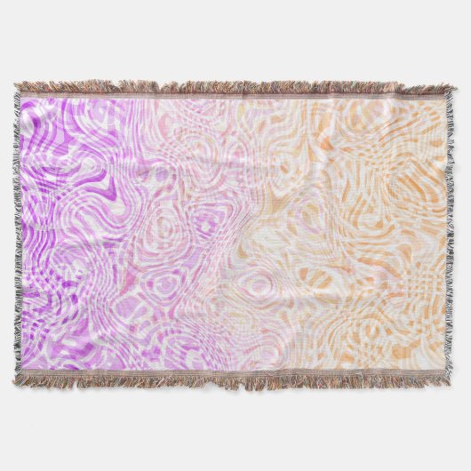 Trippy Squiggly Boho Abstract Trixic Pride Vlag Deken (Voorkant)