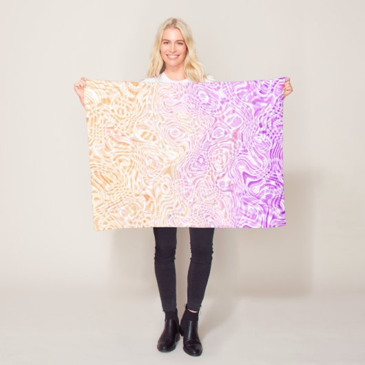 Trippy Squiggly Boho Abstract Trixic Pride Vlag Fleece Deken (In situ)