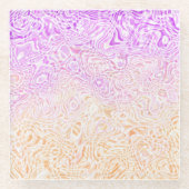 Trippy Squiggly Boho Abstract Trixic Pride Vlag Glazen Onderzetter (Voorkant)