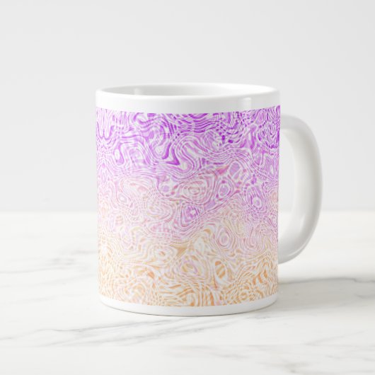 Trippy Squiggly Boho Abstract Trixic Pride Vlag Grote Koffiekop (Voorkant rechts)