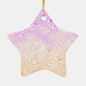 Trippy Squiggly Boho Abstract Trixic Pride Vlag Keramisch Ornament (Achterkant)