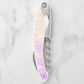 Trippy Squiggly Boho Abstract Trixic Pride Vlag Kurkentrekker (Achterkant)