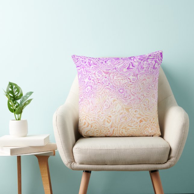 Trippy Squiggly Boho Abstract Trixic Pride Vlag Kussen (Stoel)