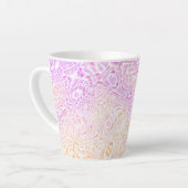 Trippy Squiggly Boho Abstract Trixic Pride Vlag Latte Mok (Linkerhoek)