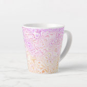 Trippy Squiggly Boho Abstract Trixic Pride Vlag Latte Mok (Rechterhoek)