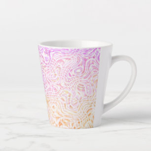 Trippy Squiggly Boho Abstract Trixic Pride Vlag Latte Mok