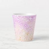 Trippy Squiggly Boho Abstract Trixic Pride Vlag Latte Mok (Voorkant)