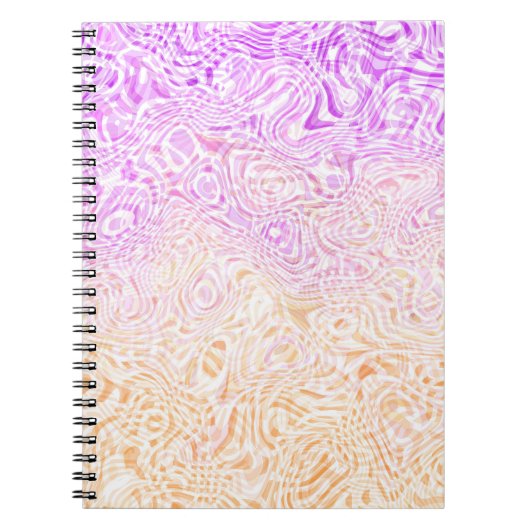 Trippy Squiggly Boho Abstract Trixic Pride Vlag Notitieboek (Voorkant)