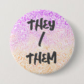 Trippy Squiggly Boho Abstract Trixic Pride Vlag Ronde Button 7,6 Cm (Voorkant)