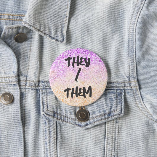 Trippy Squiggly Boho Abstract Trixic Pride Vlag Ronde Button 7,6 Cm (In situ)