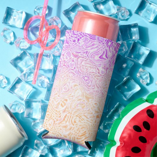 Trippy Squiggly Boho Abstract Trixic Pride Vlag Seltzer Blikjeskoeler (Insitu Zomer)