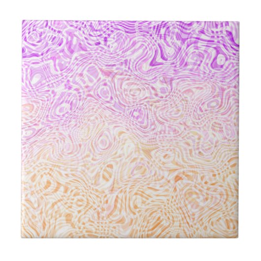 Trippy Squiggly Boho Abstract Trixic Pride Vlag Tegeltje (Voorkant)