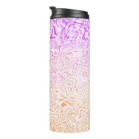 Trippy Squiggly Boho Abstract Trixic Pride Vlag Thermosbeker (Geroteerd rechts)