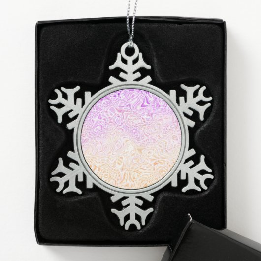 Trippy Squiggly Boho Abstract Trixic Pride Vlag Tin Sneeuwvlok Ornament (Kistje)