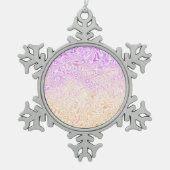 Trippy Squiggly Boho Abstract Trixic Pride Vlag Tin Sneeuwvlok Ornament (Voorkant)