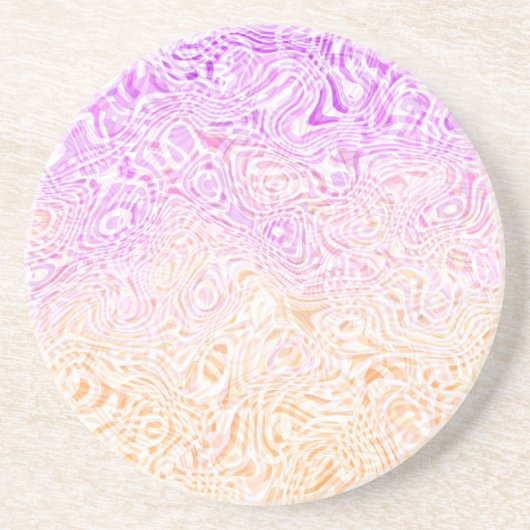 Trippy Squiggly Boho Abstract Trixic Pride Vlag Zandsteen Onderzetter (Voorkant)