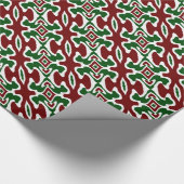 Trippy Squiggly Retro Mod Christmas Stripe Pattern Cadeaupapier (Hoek)