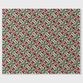 Trippy Squiggly Retro Mod Christmas Stripe Pattern Cadeaupapier (Vlak)