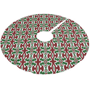 Trippy Squiggly Retro Mod Christmas Stripe Pattern Kerstboom Rok