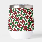 Trippy Squiggly Retro Mod Kerstmis Streeppatroon (Voorkant)