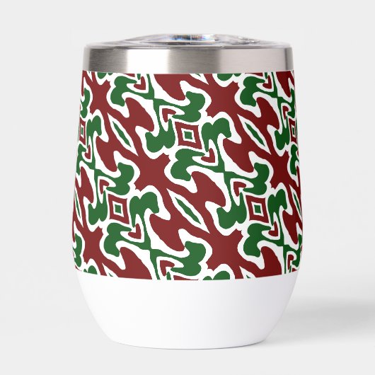 Trippy Squiggly Retro Mod Kerstmis Streeppatroon (Voorkant)