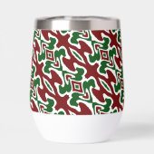 Trippy Squiggly Retro Mod Kerstmis Streeppatroon (Achterkant)