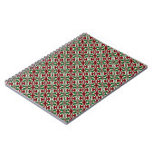 Trippy Squiggly Retro Mod Kerstmis Streeppatroon Notitieboek (Linkerzijde)