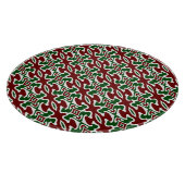 Trippy Squiggly Retro Mod Kerstmis Streeppatroon Snijplank (Hoek)