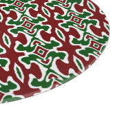 Trippy Squiggly Retro Mod Kerstmis Streeppatroon Snijplank (Hoek)