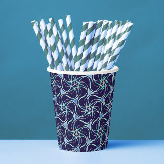 Trippy Starry Pattern Cool Navy Blue Star Party Papieren Bekers