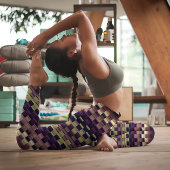 Trippy Stripes Earthy Colors Cool Psychedelic Leggings