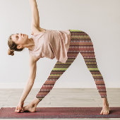Trippy Stripes Earthy Colors Cool Psychedelic Leggings