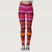 Trippy Stripes Paars en Roze Cool Psychedelic Leggings (Voorkant)