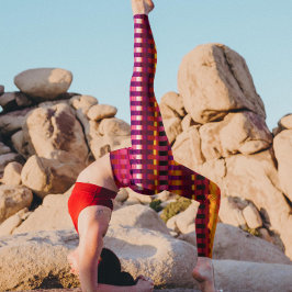 Trippy Stripes Paars en Roze Cool Psychedelic Leggings