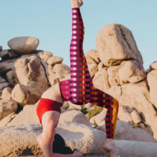 Trippy Stripes Paars en Roze Cool Psychedelic Leggings