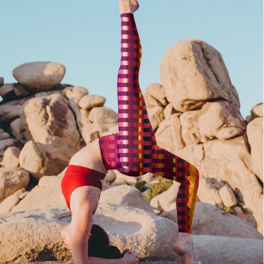 Trippy Stripes Paars en Roze Cool Psychedelic Leggings