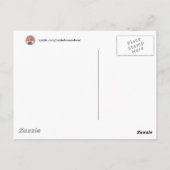 Trippy Stropdas-Dye Psychedelic Peace Sign Briefkaart (Achterkant)