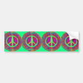 Trippy Stropdas-Dye Psychedelic Peace Sign Bumpersticker (Voorkant)